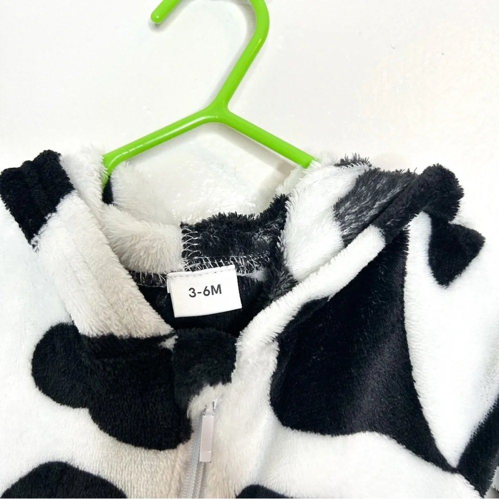 Matching Adult & Baby Cow Halloween Costume Fleece Onesie Adult‎ XS & 3-6 Months